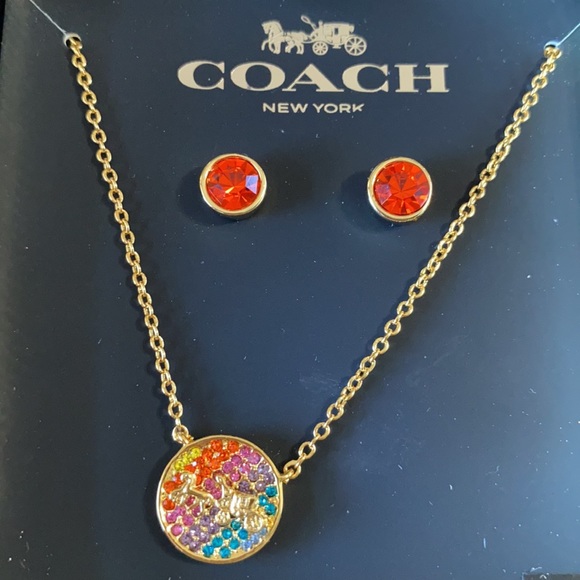Coach iconic Carriage Necklace & Earrings set. - Picture 6 of 9